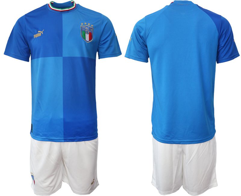 Men 2022 World Cup National Team Italy home blue blank Soccer Jerseys->netherlands(holland) jersey->Soccer Country Jersey